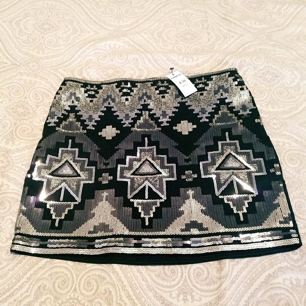 Sequin Mini Skirt